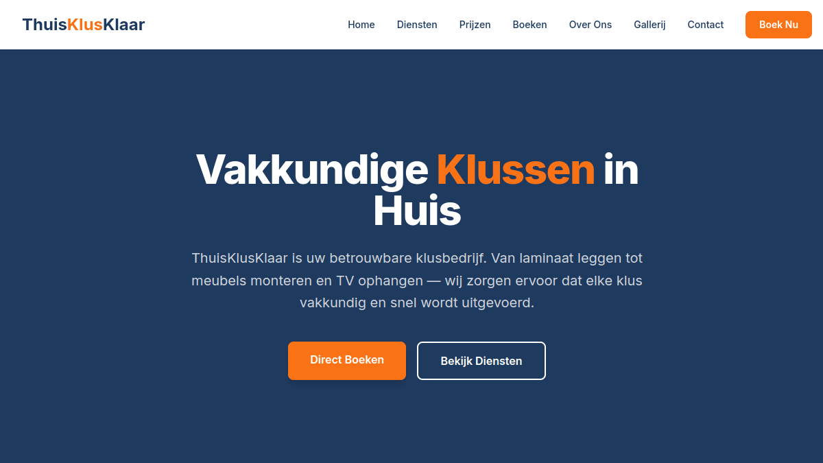 Screenshot van ThuisKlusKlaar
